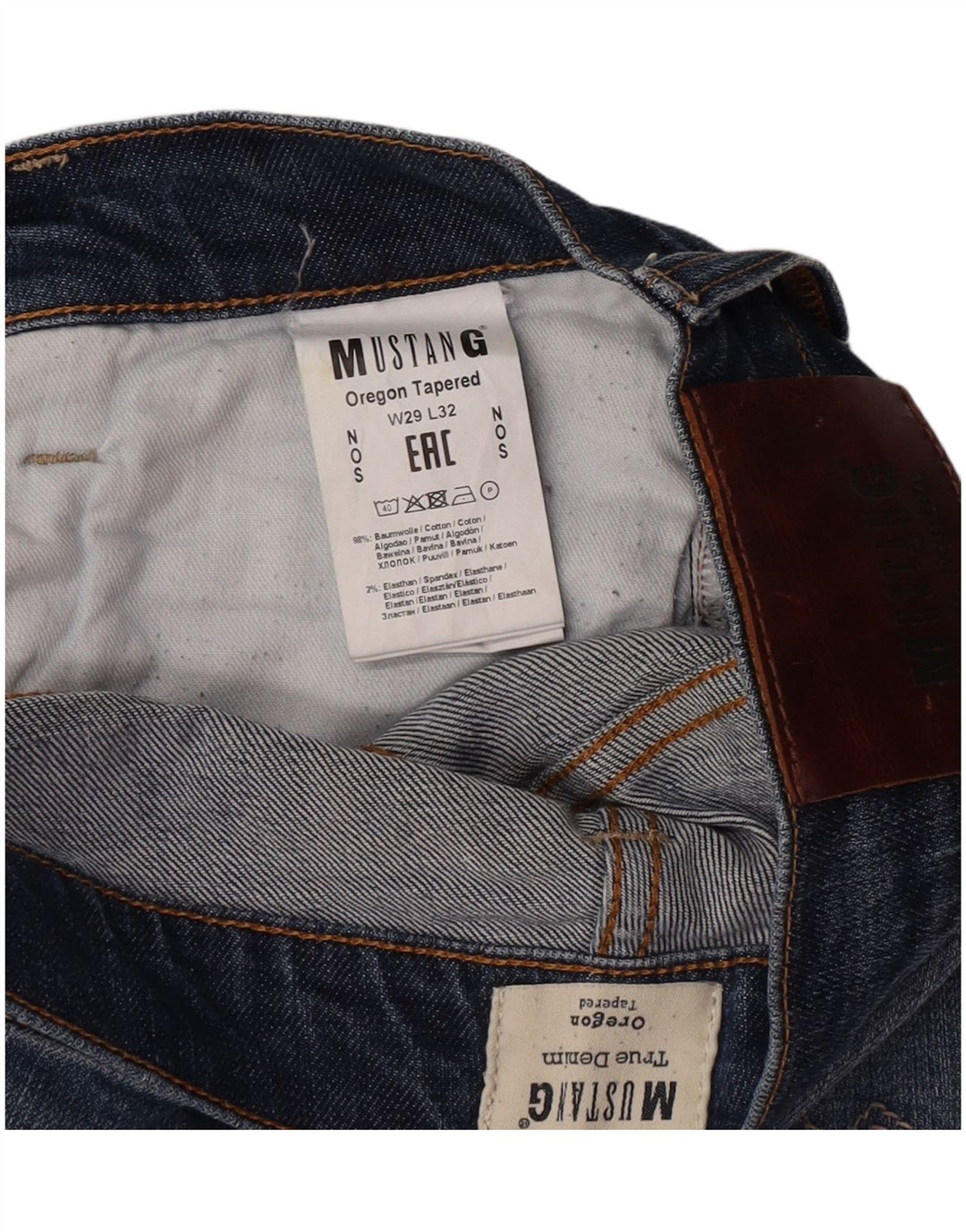 Jeans slim da donna Mustang W29 L32 cotone blu