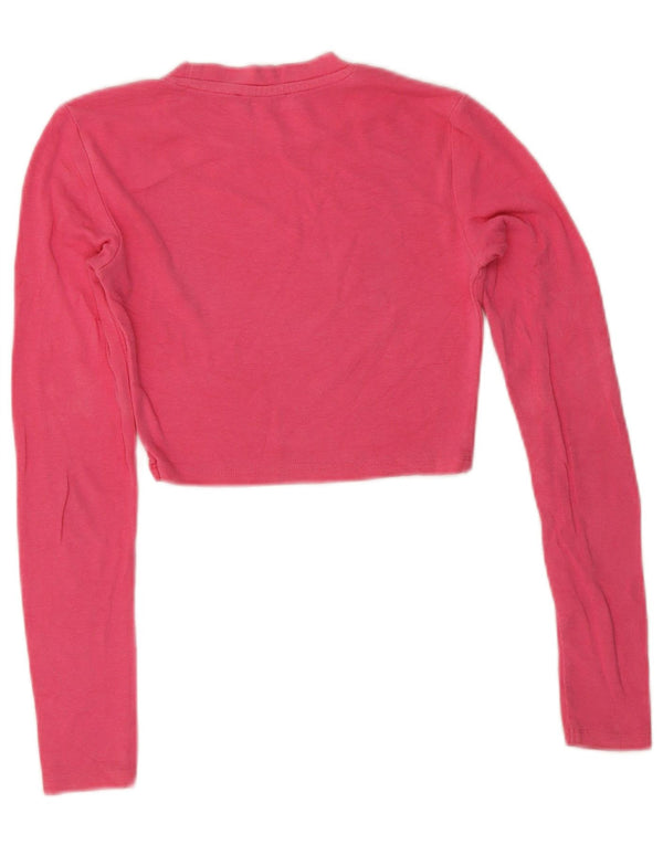 Top corto da donna Zara a maniche lunghe UK 8 piccolo rosa