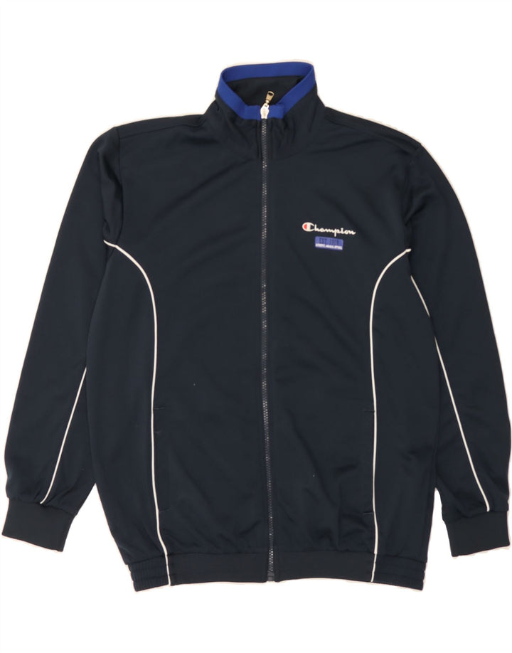 CHAMPION Boys Tracksuit Top Jacket 13-14 Years XL Navy Blue Polyester Vintage Champion and Second-Hand Champion from Messina Hembry 