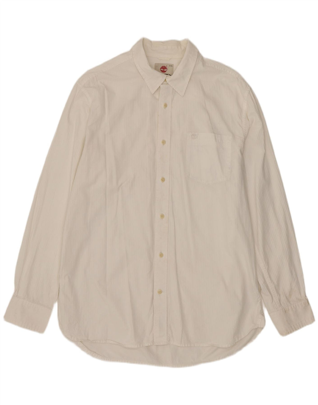 Camicia da uomo Regular Fit TIMBERLAND Large in cotone bianco