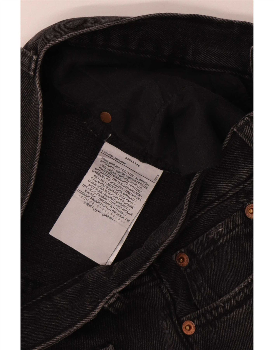 Jeans dritti da donna vintage W30 L25 cotone nero