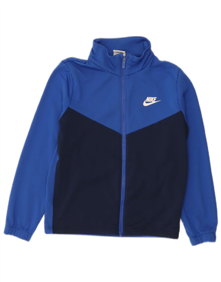 Giacca da ginnastica grafica Nike da ragazzo, 10-11 anni, colore blu medio