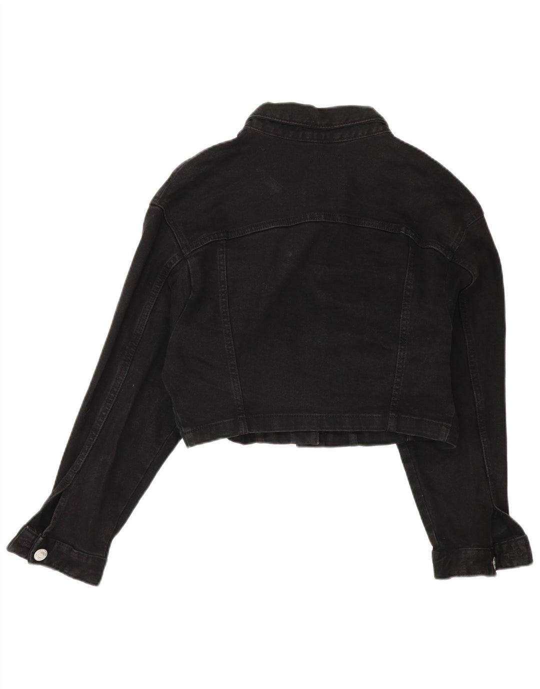 Giacca di jeans oversize corta da donna Zara UK 14 media nera