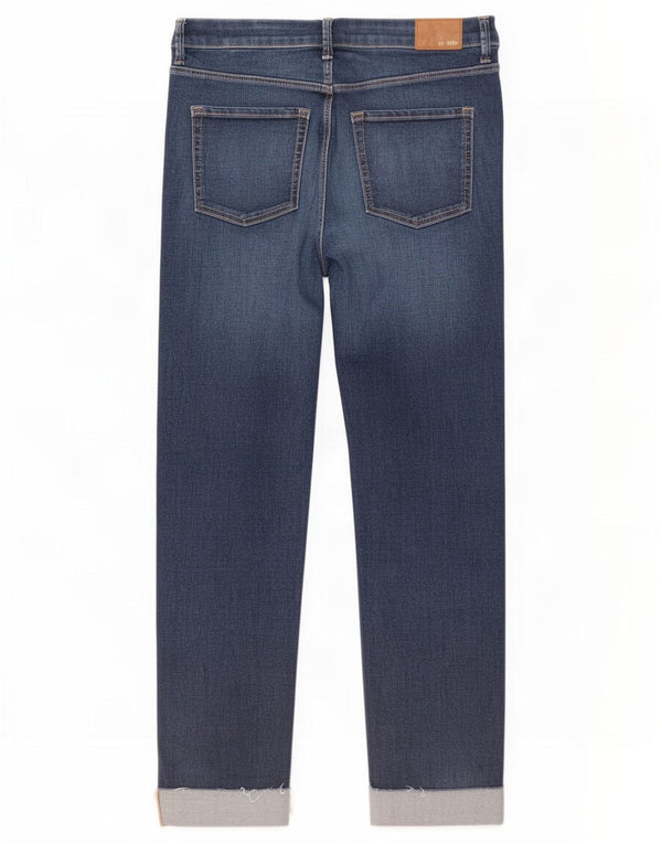 Jeans corti a sigaretta da donna Marks & Spencer UK 14 Large W32 L26 Blu