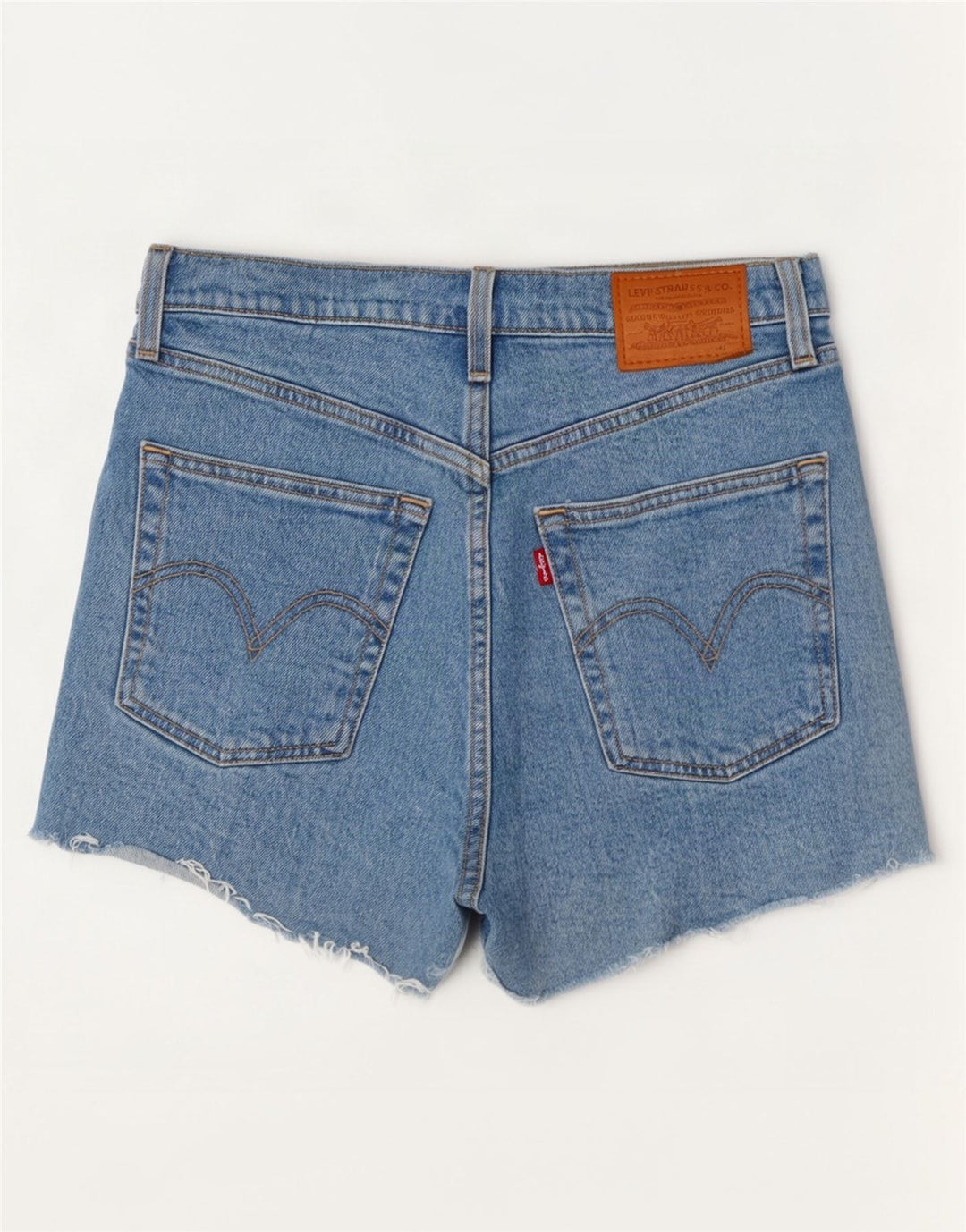 Pantaloncini di jeans Ribcage da donna Levi's medi W28 in cotone blu