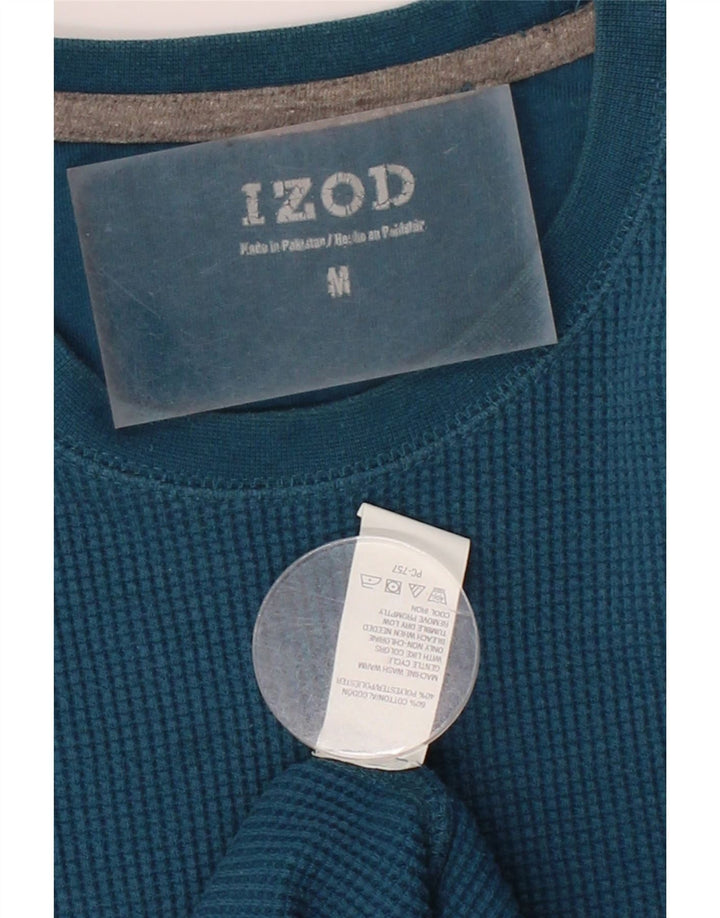 IZOD Mens Top Long Sleeve Medium Blue Cotton Vintage Izod and Second-Hand Izod from Messina Hembry 