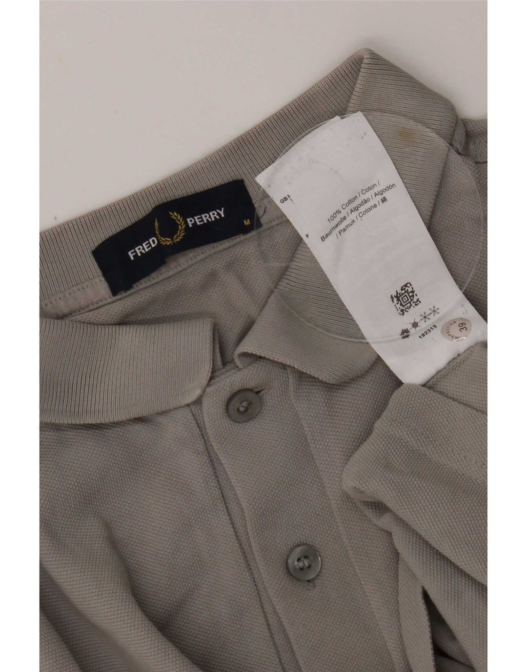 Polo da uomo Fred Perry in cotone grigio medio