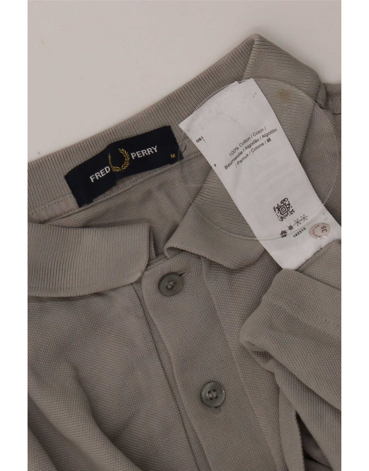 Polo da uomo Fred Perry in cotone grigio medio