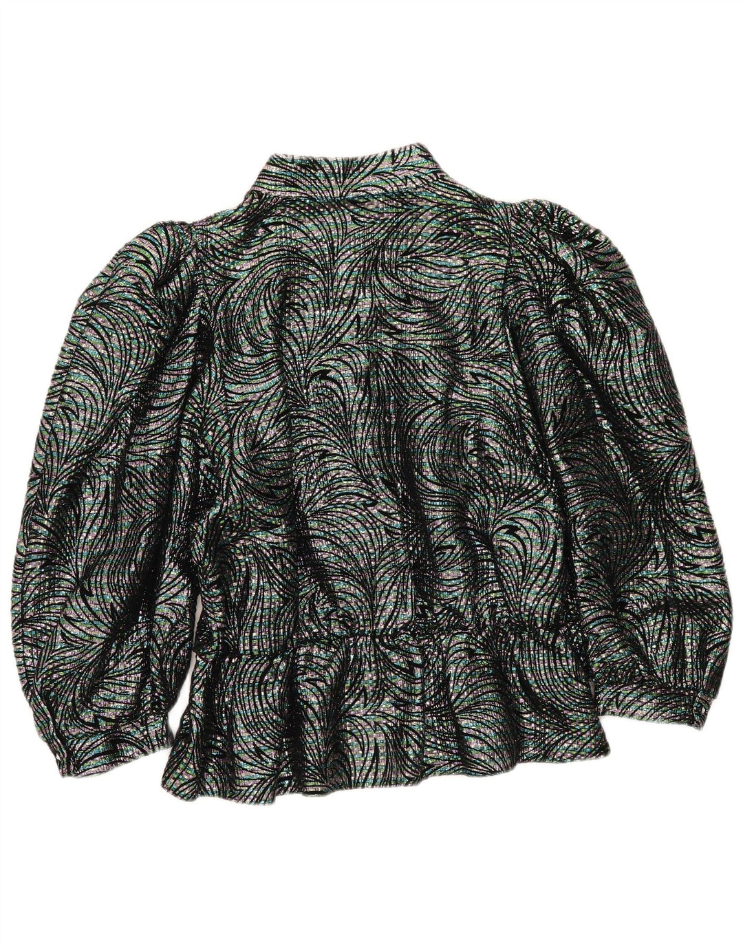 Camicetta camicia vintage da donna IT 42 media multicolore geometrica