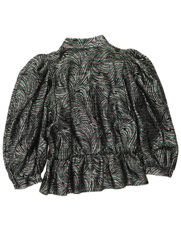 Camicetta camicia vintage da donna IT 42 media multicolore geometrica