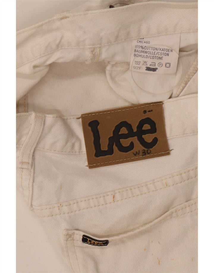 Jeans dritti da uomo Lee W30 L31 cotone bianco