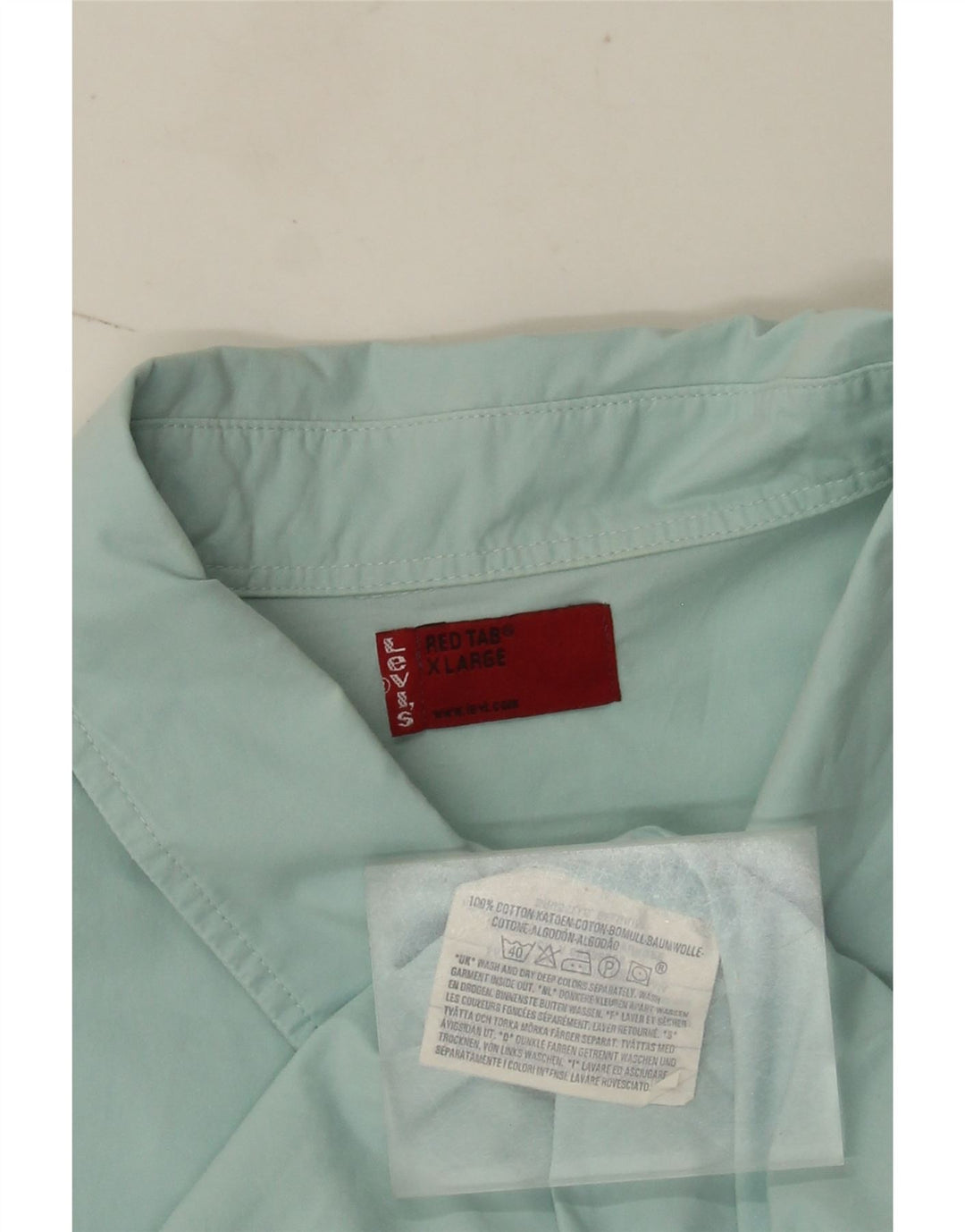 Camicia a maniche corte da uomo Levi's XL in cotone blu