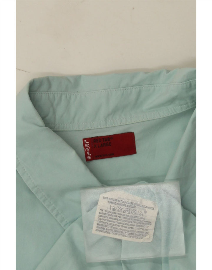 Camicia a maniche corte da uomo Levi's XL in cotone blu
