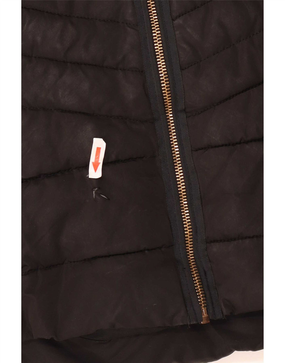 Giacca imbottita con cappuccio da donna Zara UK 10 piccola poliestere nero