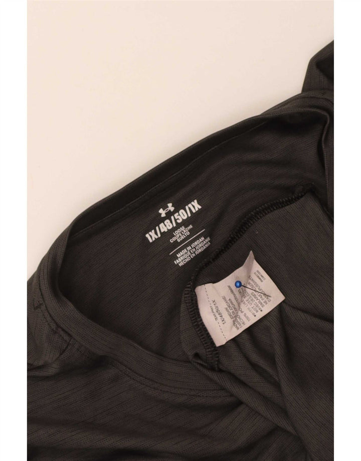 T-shirt da uomo Under Armour Top XL poliestere chiazzato grigio