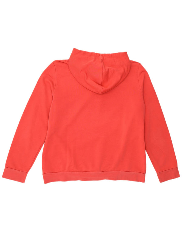 Felpa con cappuccio grafica da donna Adidas UK 20/22 XL rosso cotone