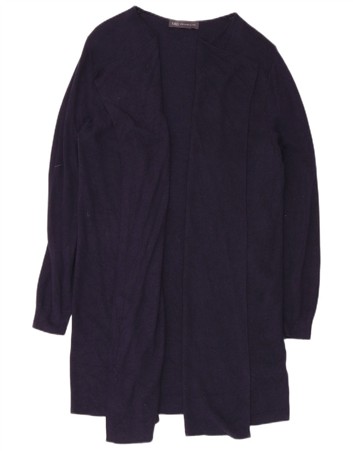 Maglione cardigan lungo da donna Marks & Spencer UK 14 medio blu navy