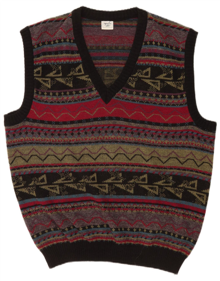 Canotta da uomo vintage canotta grande acrilico geometrico multicolore