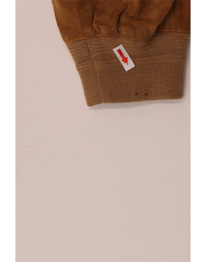 Giacca vintage in pelle scamosciata da uomo IT 52 XL in pelle marrone
