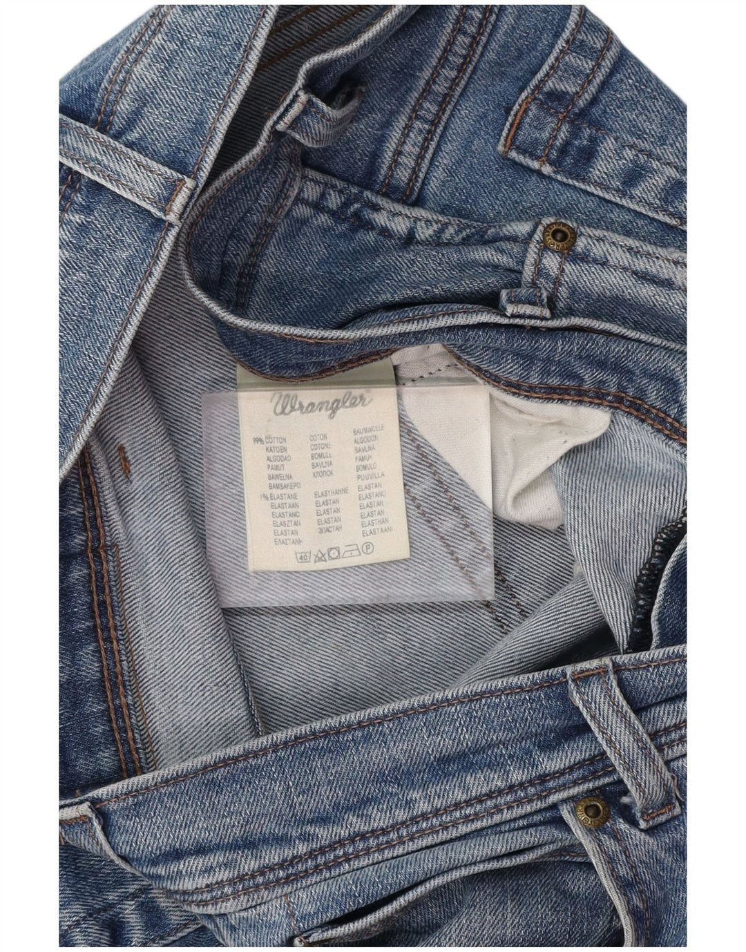 Jeans dritti da uomo WRANGLER W36 L34 cotone blu