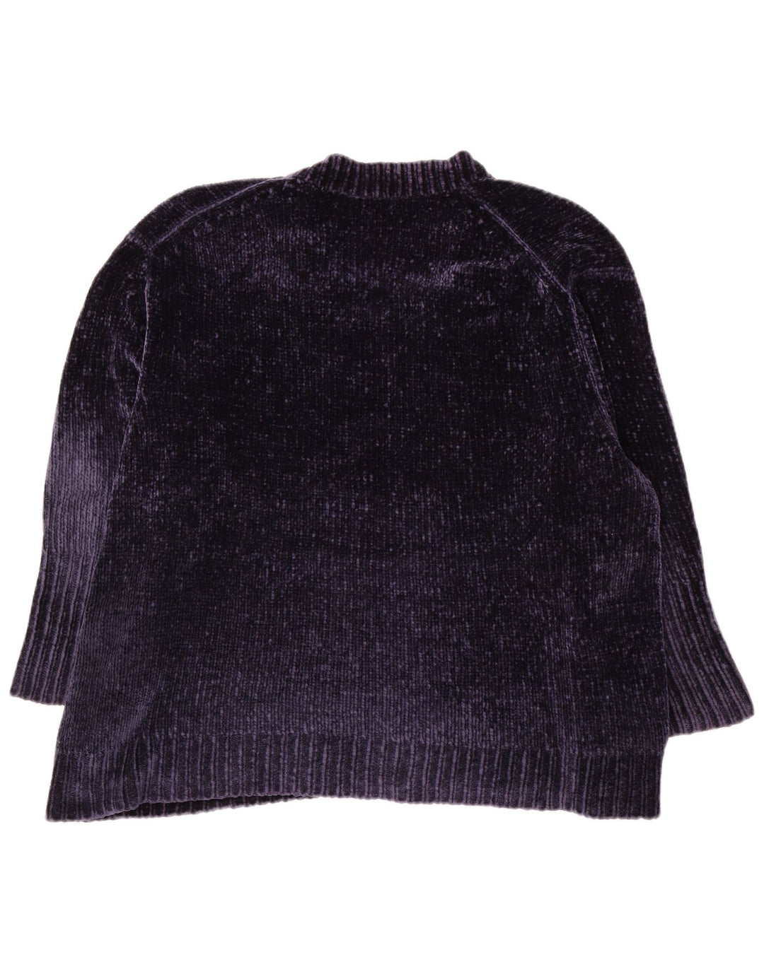 Maglione maglione oversize con scollo a V da donna Zara UK 10 piccolo poliestere blu navy