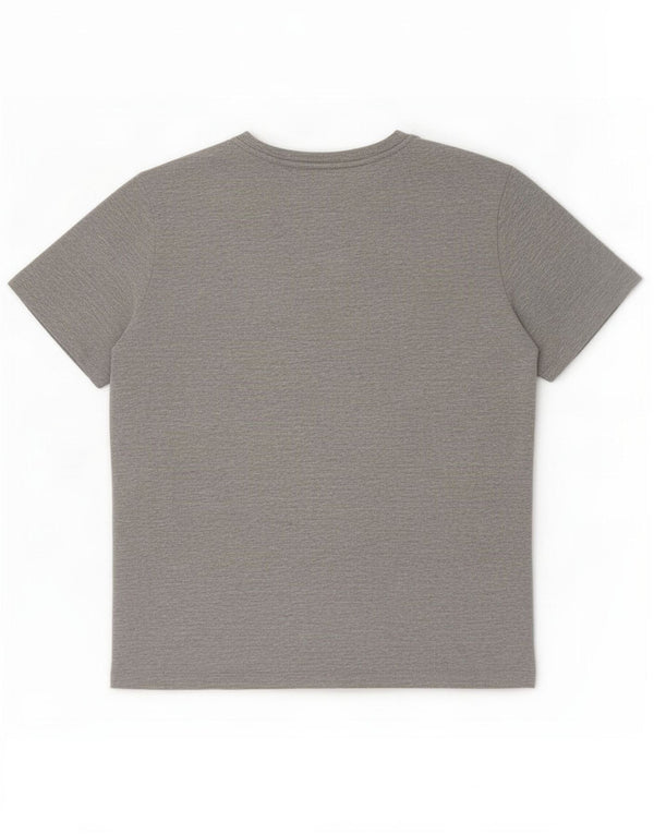 T-shirt grafica da donna Champion Top UK 14 grande cotone grigio