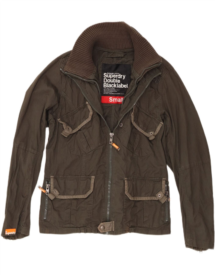 Giacca da uomo Superdry Double Blacklabel Utility UK 36 Small Khaki Cotton