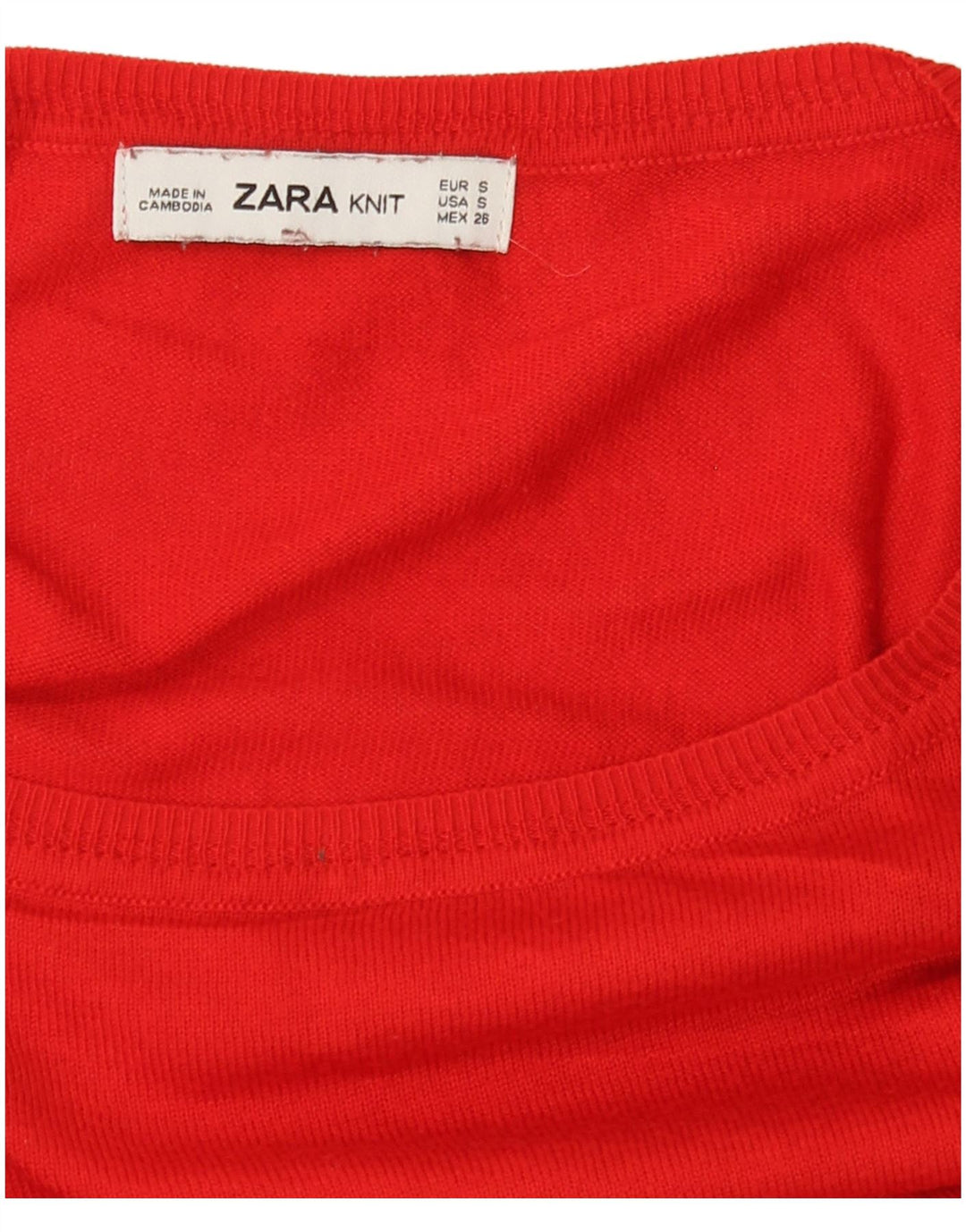 Maglione maglione oversize con scollo a barca da donna Zara UK 10 piccolo rosso