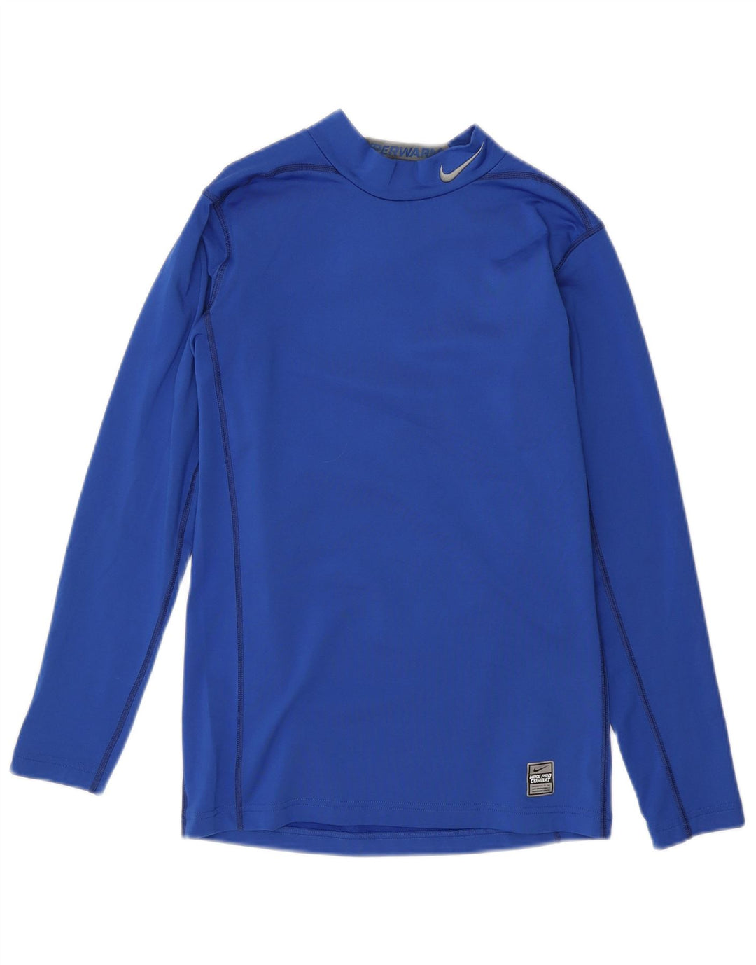 Maglia Nike Dri Fit da uomo a maniche lunghe in poliestere blu medio