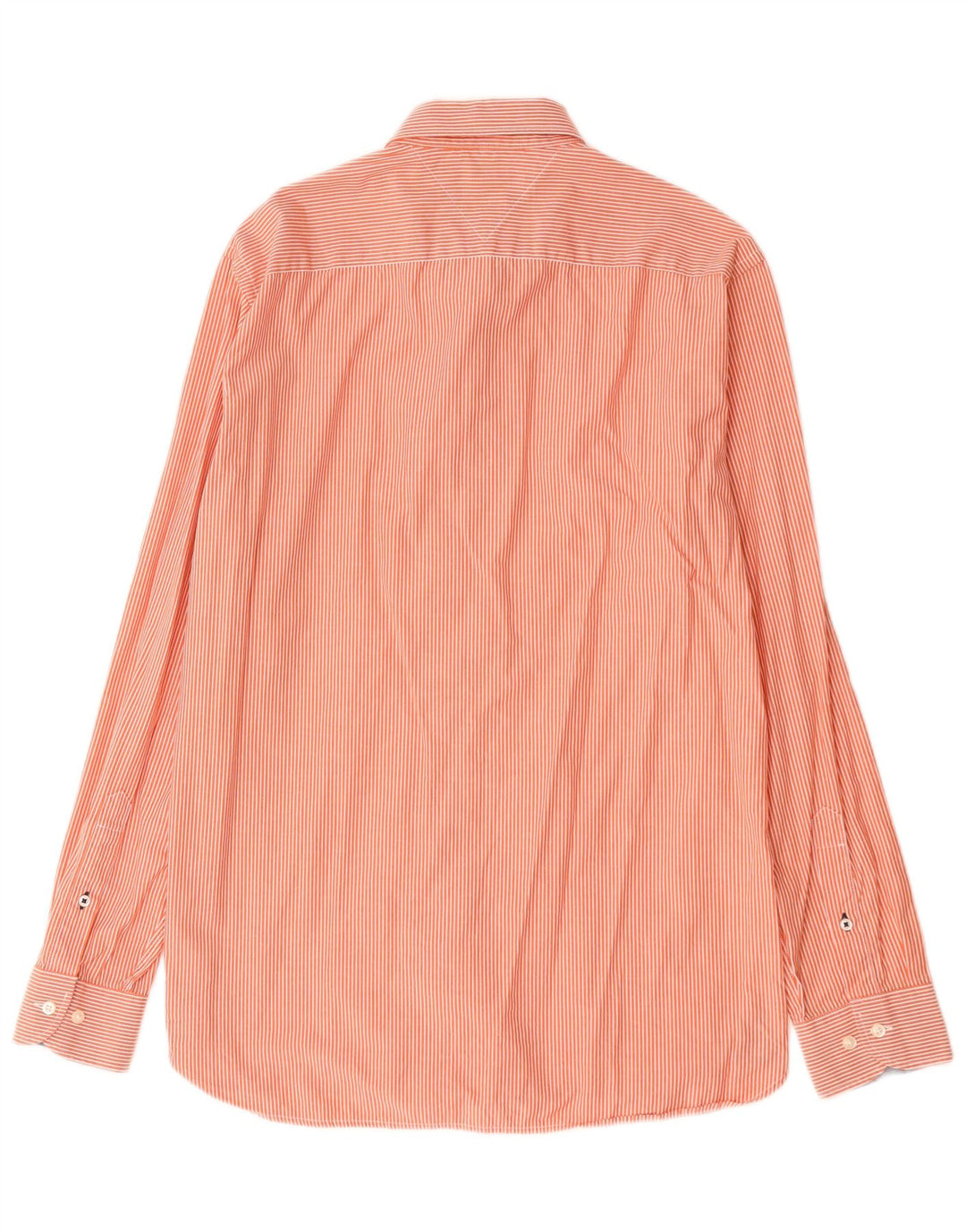 Camicia da uomo Tommy Hilfiger grande cotone gessato arancione