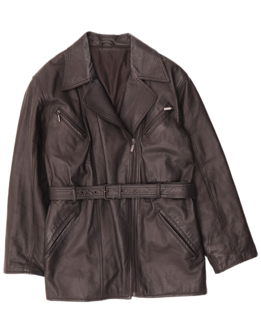 Giacca in pelle da donna Canda UK 16 grande in pelle nera