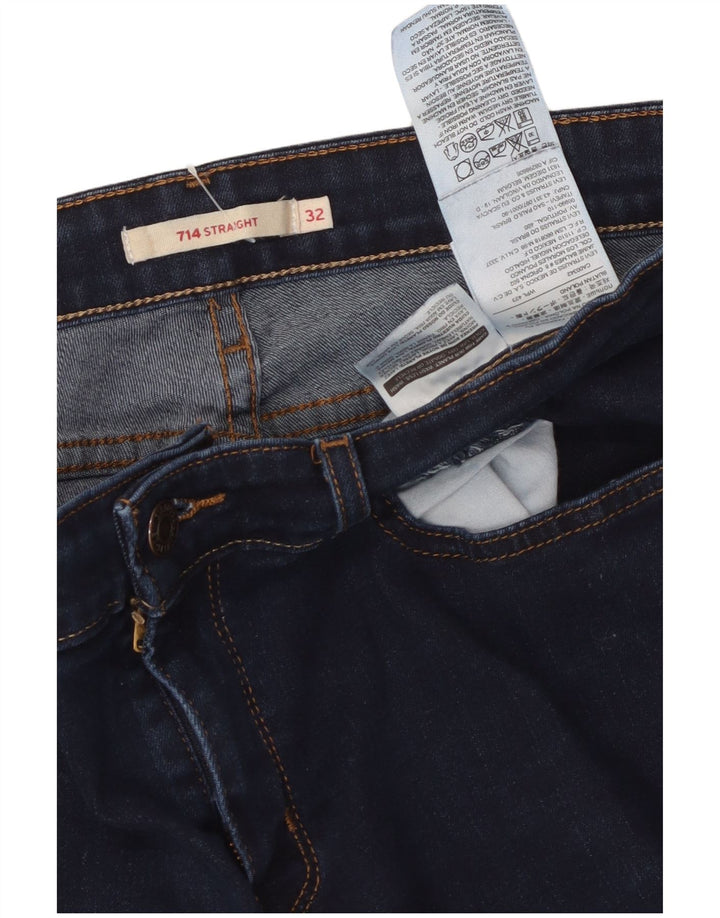 LEVI'S Jeans dritti da donna 714 W32 L28 cotone blu navy