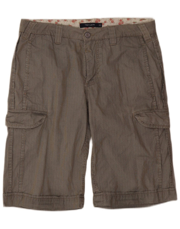 Pantaloncini cargo da uomo Teddy Smith W32 cotone gessato grigio medio