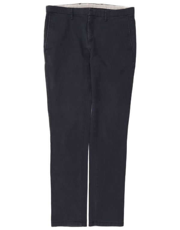 Pantaloni chino slim da uomo Tommy Hilfiger W36 L34 cotone blu navy