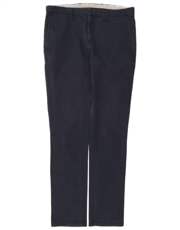 Pantaloni chino slim da uomo Tommy Hilfiger W36 L34 cotone blu navy