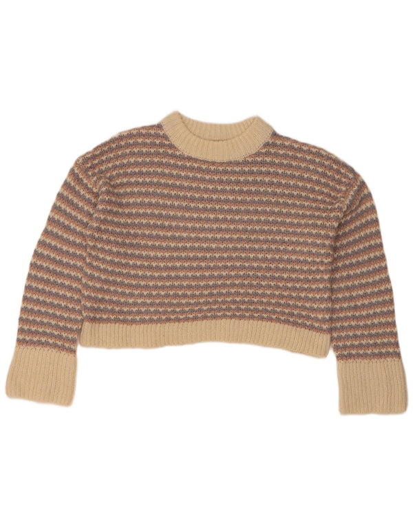 Topshop Maglione da donna con collo alto e corto UK 10 piccolo multicolore