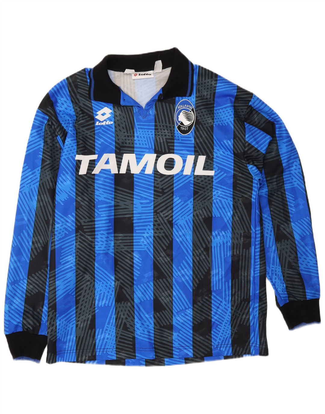 Maglia da uomo LOTTO Atalanta 1991-1993 Home Top Sport a righe blu medio