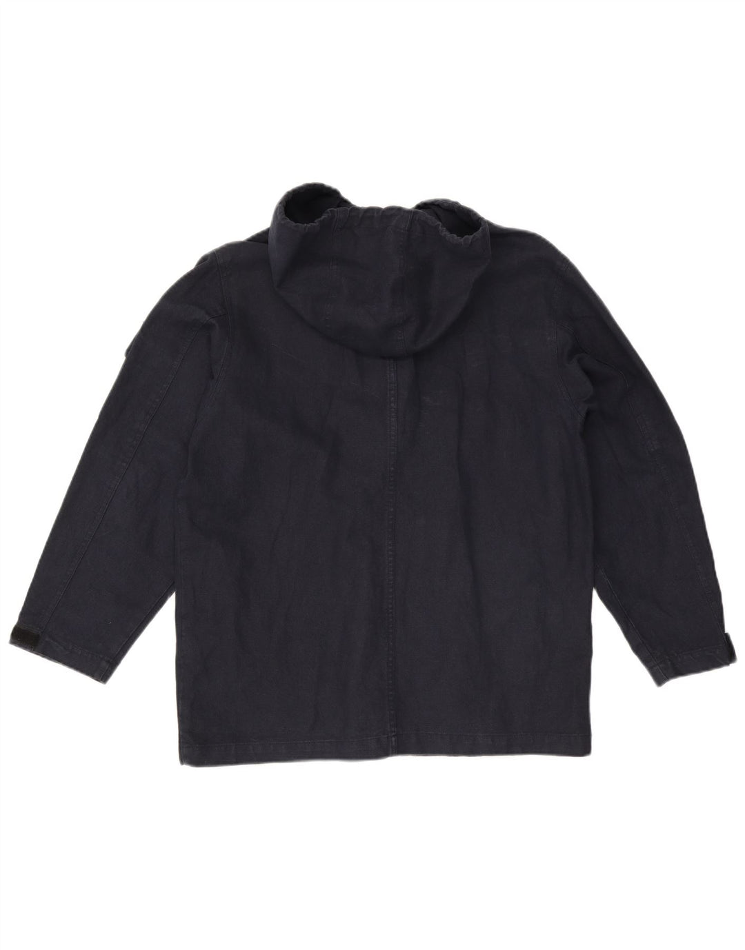 Giacca utilitaria vintage da uomo con cappuccio UK 38 medio blu navy