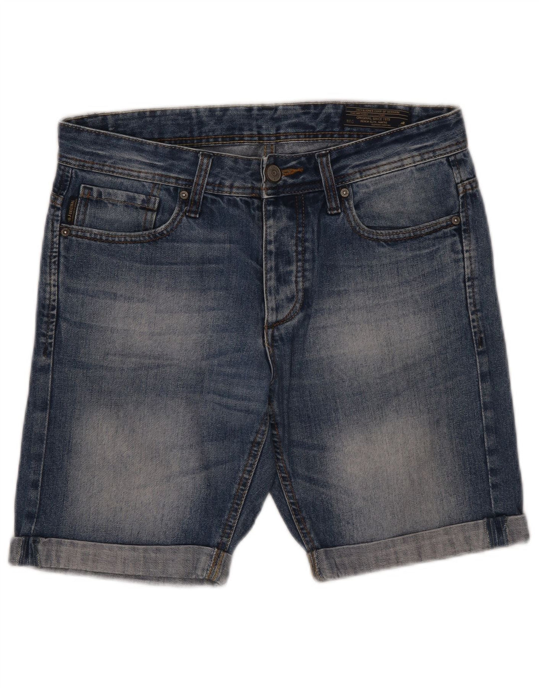 Pantaloncini di jeans da uomo Jack & Jones piccoli W30 cotone blu