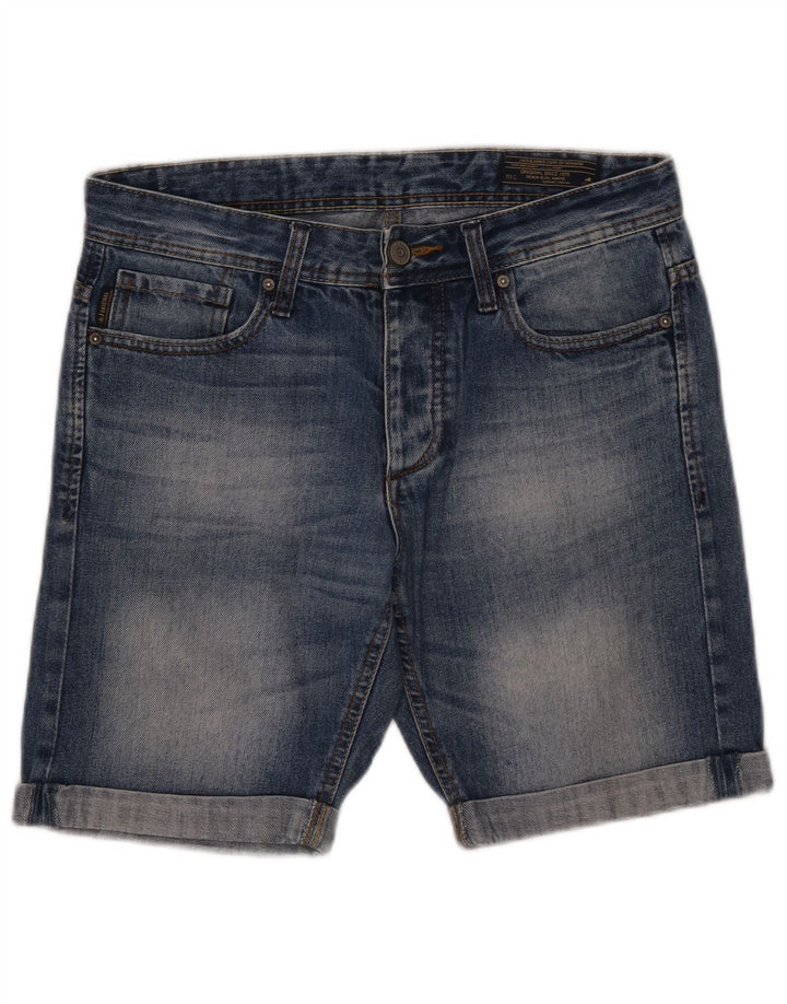 Pantaloncini di jeans da uomo Jack & Jones piccoli W30 cotone blu