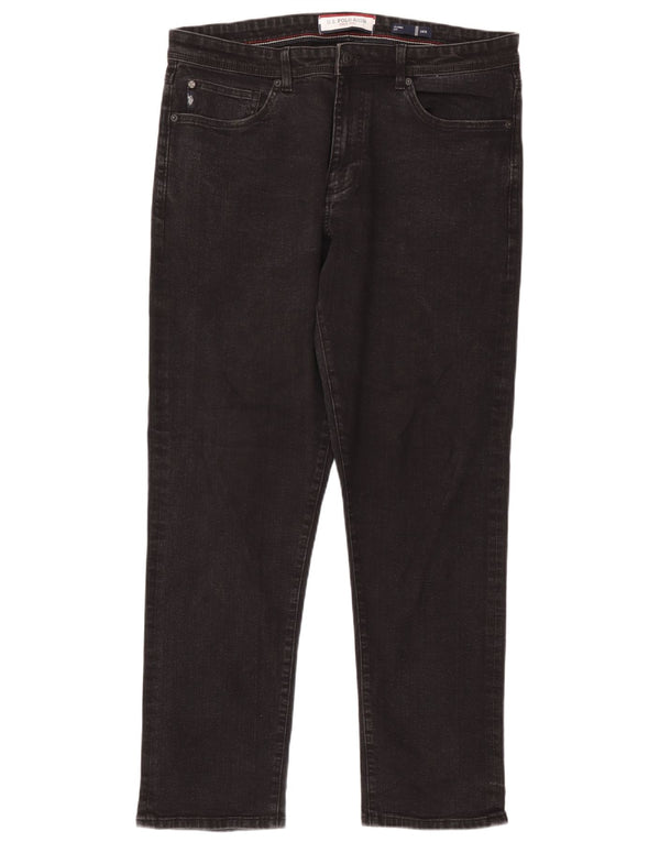 Polo Assn. degli Stati Uniti Jeans dritti da uomo vestibilità classica W36 L31 cotone grigio