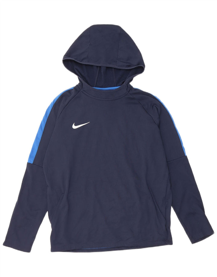 Felpa con cappuccio da uomo Nike Felpa con cappuccio media blu navy color block in poliestere
