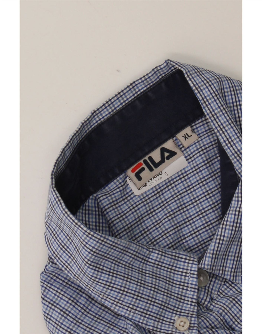 Camicia Fila da uomo XL a quadri blu