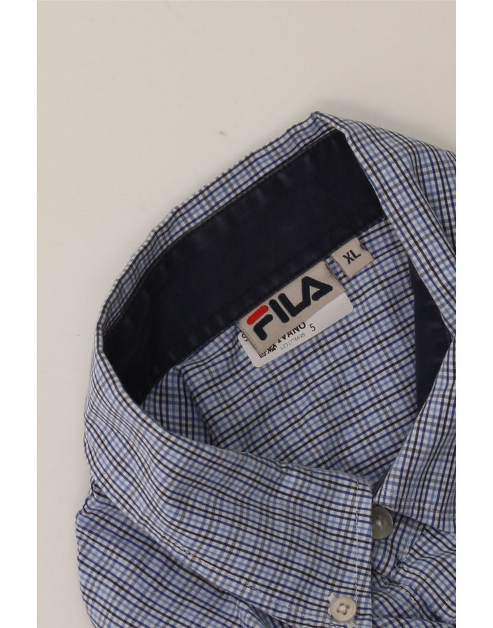 Camicia Fila da uomo XL a quadri blu