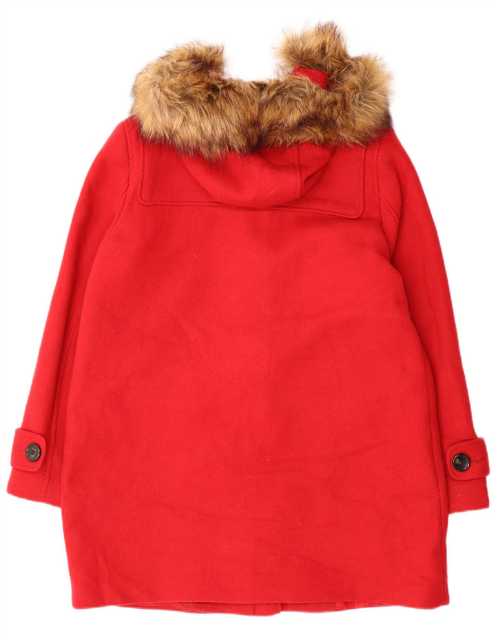 Montgomery con cappuccio da donna Marks & Spencer UK 14 poliestere rosso medio