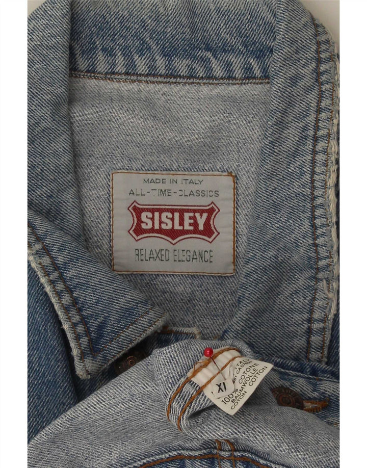 Giacca in denim da uomo Sisley UK 42 XL cotone blu