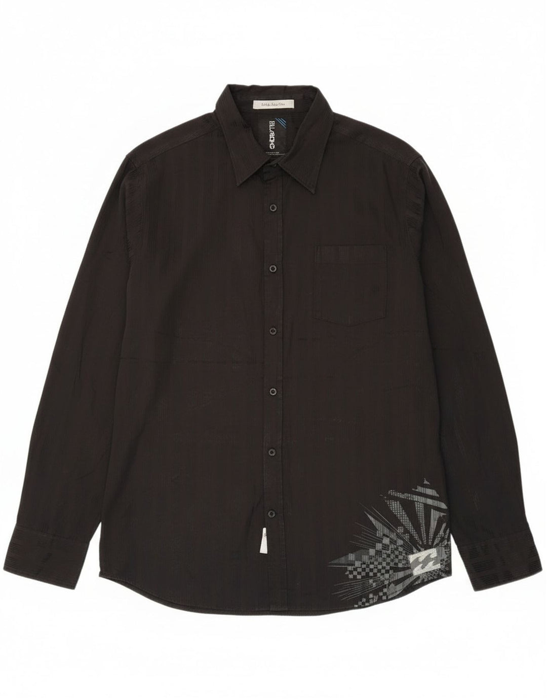 Camicia grafica da uomo Billabong XL poliestere a righe nere
