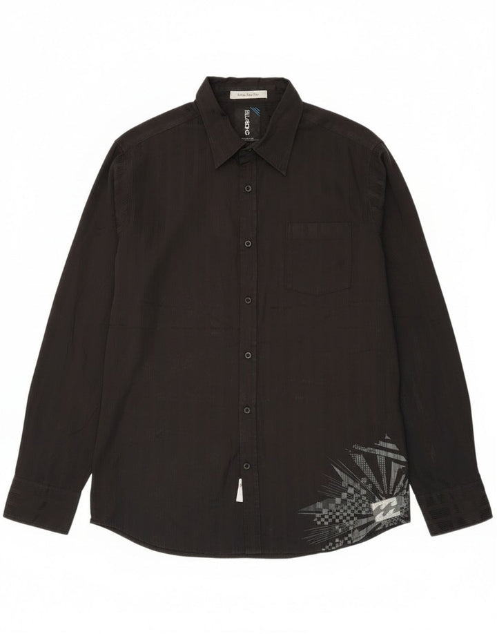 Camicia grafica da uomo Billabong XL poliestere a righe nere
