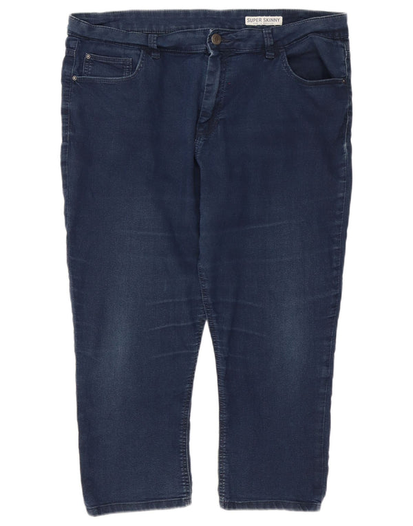 Jeans skinny a vita alta da donna Marks & Spencer UK 16 Large W36 L21 Blu