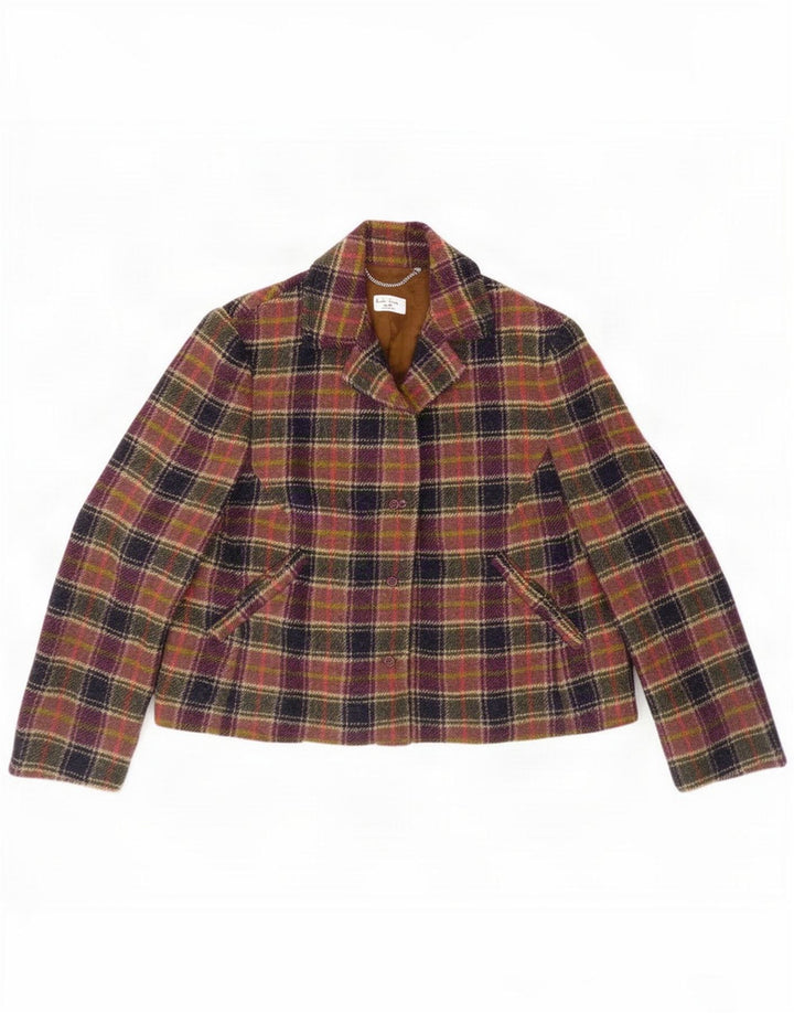 Paul Smith Giacca blazer a 3 bottoni da donna EU 40 Plaid medio multicolore